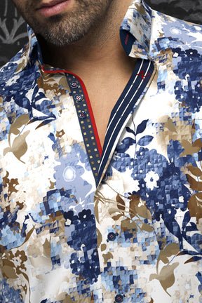 Long sleeve shirt for men by Au Noir | ACE Navy Tobacco | Menshirt.com, complete inventory of the Au Noir brand
