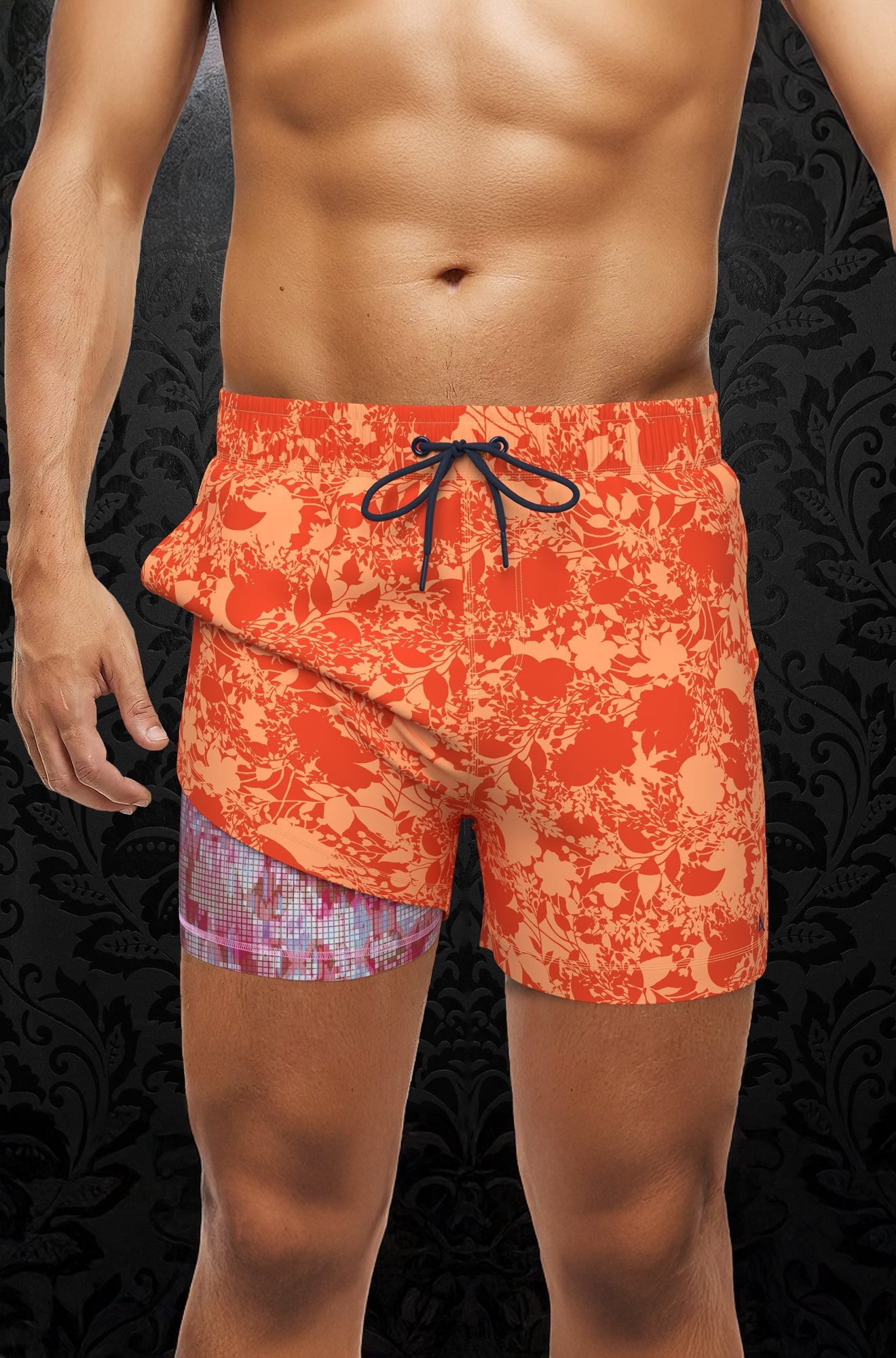 Maillot short pour homme par Au Noir | AISEN Orange | Machemise.ca, inventaire complet de la marque Au Noir