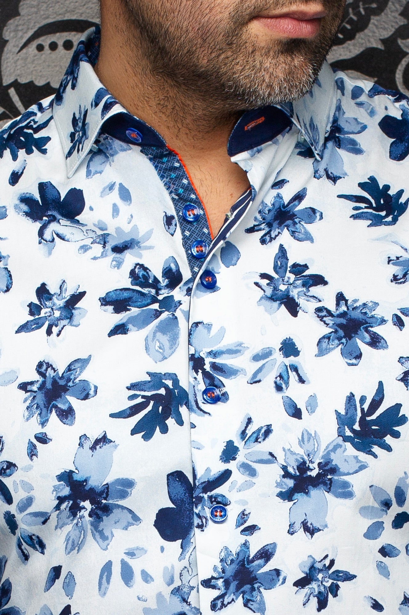 Chemise manches longues en coton extensible pour homme par Au Noir | AMARO Bleu Pâle | Machemise.ca, inventaire complet de la marque Au Noir