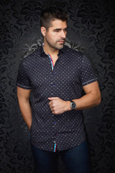 Chemise manches courtes en Knit pour homme par Au Noir | APOLLO(SS) Noir | Machemise, inventaire complet de la marque Au Noir