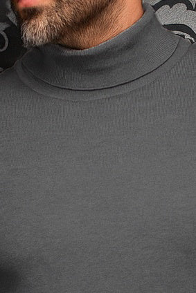 Chandail col roulé en laine mérino pour homme par Au Noir | ARKANES Gris Foncé | Machemise.ca, inventaire complet de la marque Au Noir