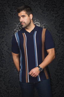 Polo en laine mérino pour homme par Au Noir | AVERY Marine | Machemise.ca, inventaire complet de la marque Au Noir