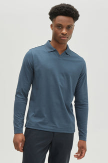 Polo col ouvert pour homme par Robert Barakett | Adison RB22141 Marine | Machemise.ca, vêtements mode pour hommes