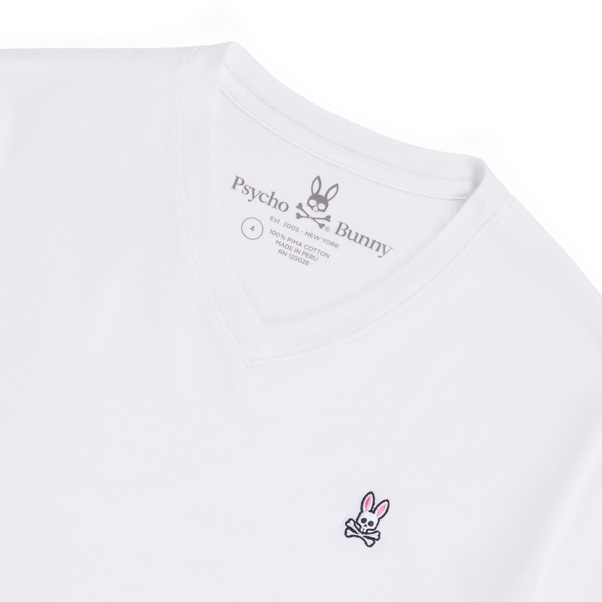 T-Shirt pour homme par Psycho Bunny | Classic B6U100ARPC Blanc | Machemise.ca, vêtements mode pour hommes