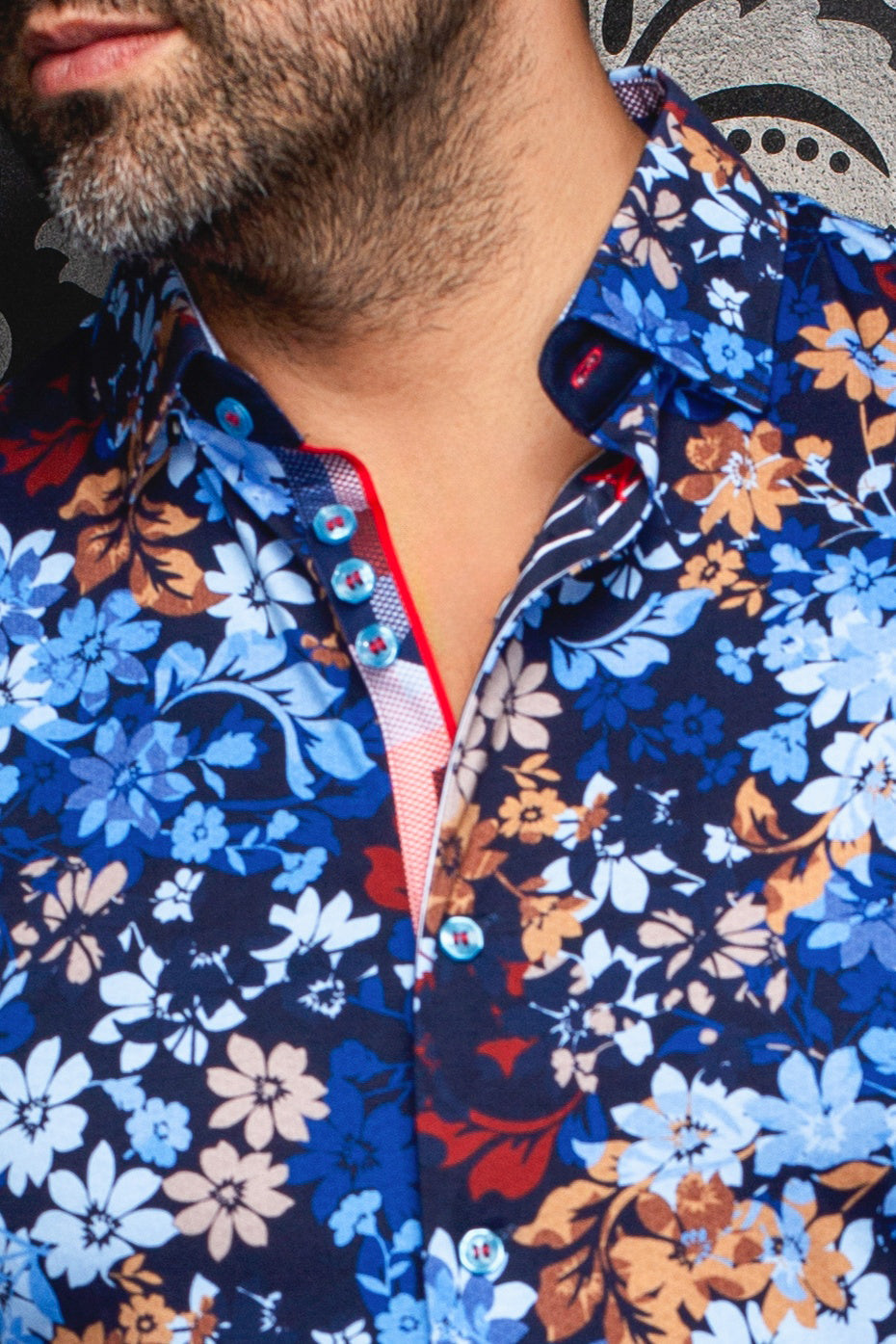 Knit long sleeve shirt for men by Au Noir | BITTERSWEET Navy | Menshirt, complete inventory of the Au Noir brand