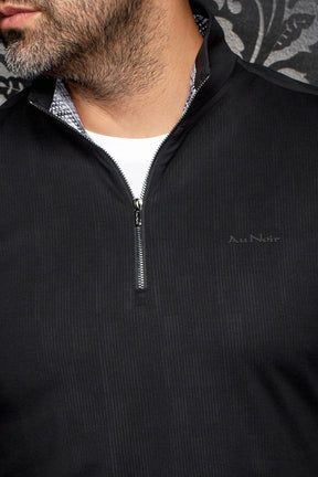 Men's black sport jacket, detail view by Au Noir