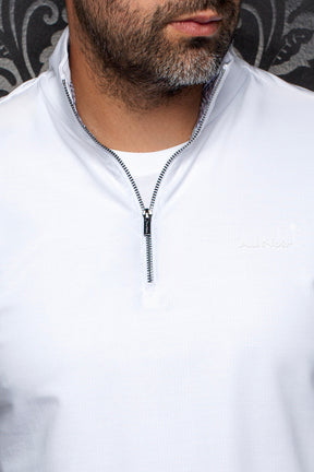 Au Noir men's white sport jacket, detail view