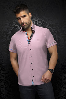 Short sleeve shirt for men by Au Noir | BOTERO(SS) Pink | Menshirt.com, complete inventory of the Au Noir brand