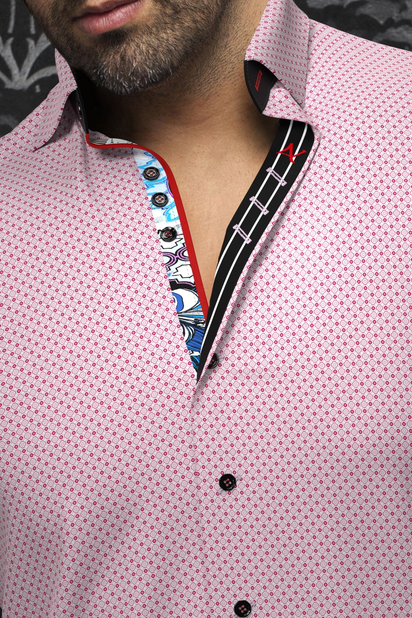 Short sleeve shirt for men by Au Noir | BOTERO(SS) Pink | Menshirt.com, complete inventory of the Au Noir brand