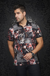 Polo for men by Au Noir | BRANDT Grey | Menshirt, complete inventory of the Au Noir brand