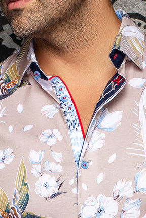 Chemise manches courtes en Knit extensible pour homme par Au Noir | BRASILIA (SS) Pierre | Machemise.ca, inventaire complet de la marque Au Noir