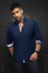 Knit long sleeve shirt for men by Au Noir | CAMPOS Navy | Menshirt.com, complete inventory of the Au Noir brand