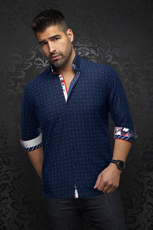Knit long sleeve shirt for men by Au Noir | CAMPOS Navy | Menshirt.com, complete inventory of the Au Noir brand