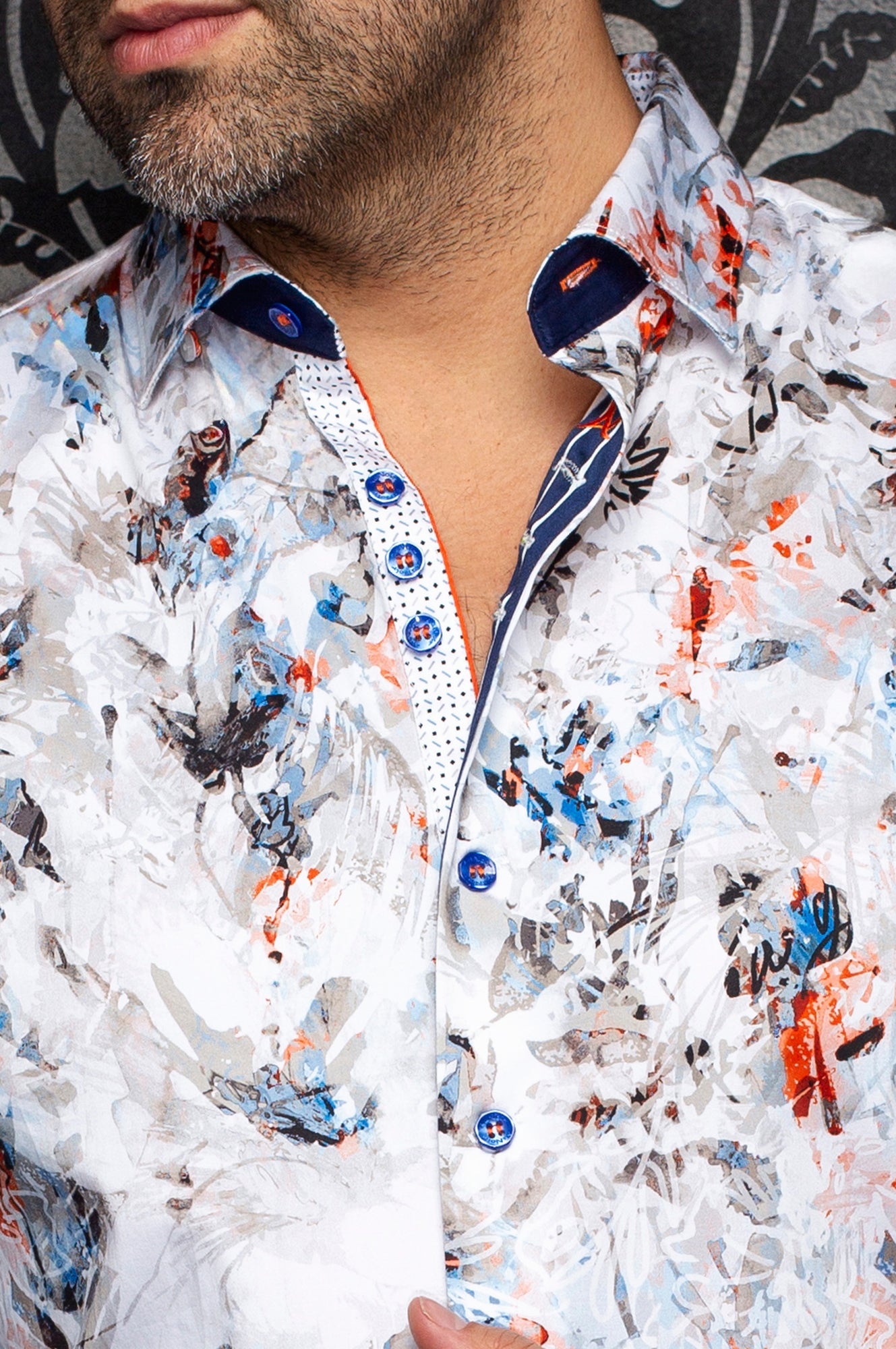 Chemise manches longues en coton extensible pour homme par Au Noir | CEBU Blanc | Machemise.ca, inventaire complet de la marque Au Noir