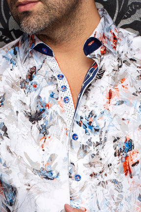 Chemise manches longues en coton extensible pour homme par Au Noir | CEBU Blanc | Machemise.ca, inventaire complet de la marque Au Noir