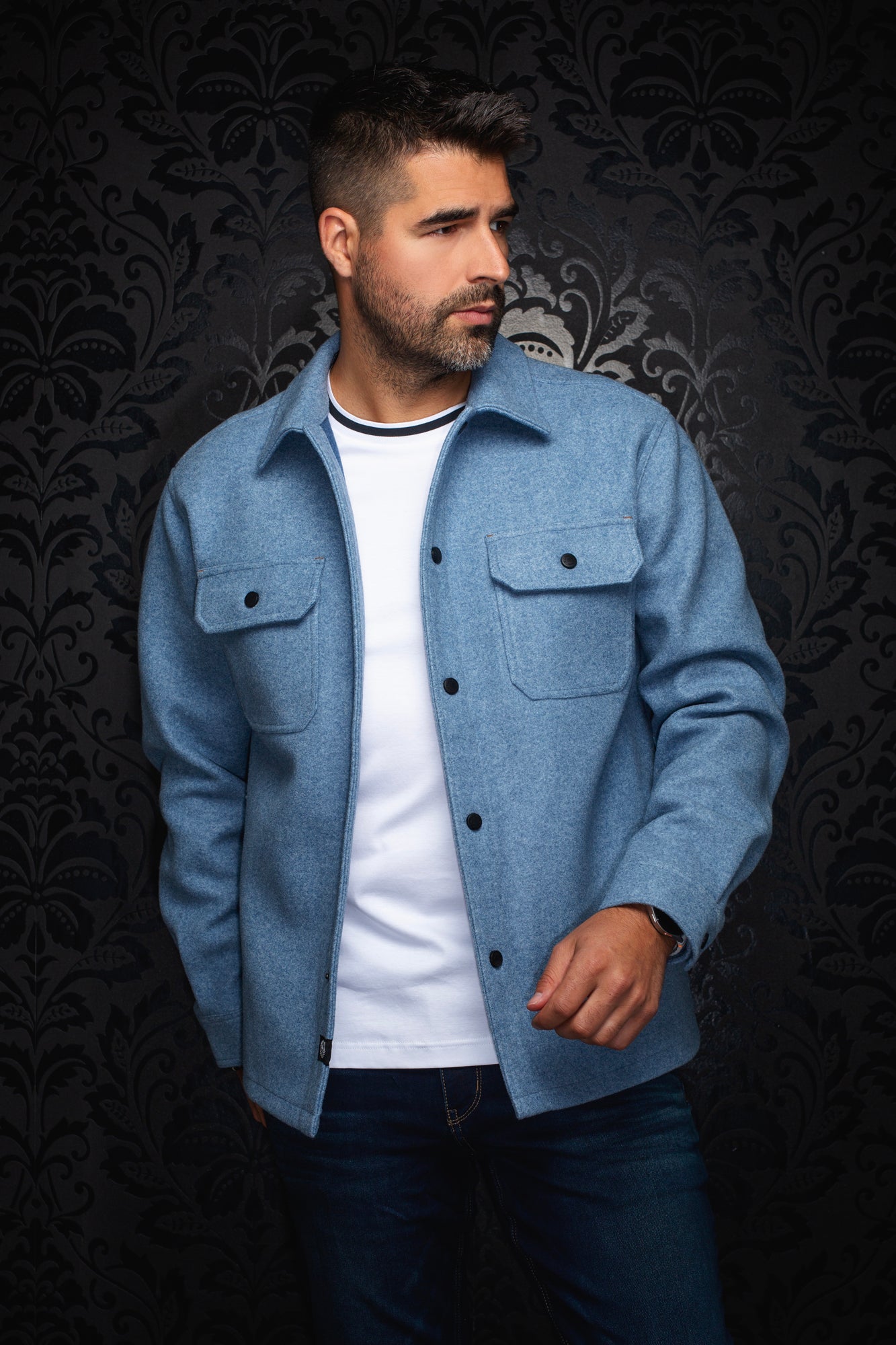 Surchemise pour homme par Au Noir | DANALI Bleu Clair | Machemise.ca, inventaire complet de la marque Au Noir