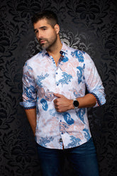 Chemise manches longues en Knit extensible pour homme par Au Noir | DAWNSTONE Orange | Machemise.ca, inventaire complet de la marque Au Noir