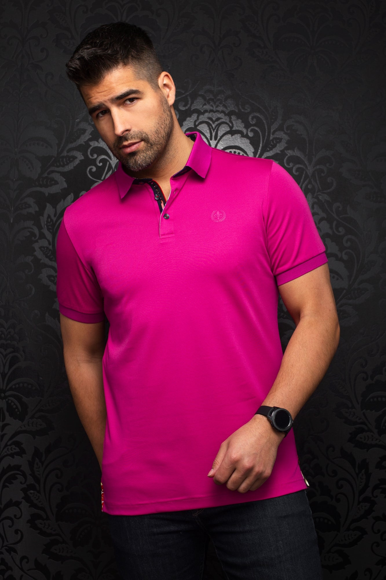Polo for men by Au Noir | EAGLE Fuchsia | Menshirt.com, complete inventory of the Au Noir brand