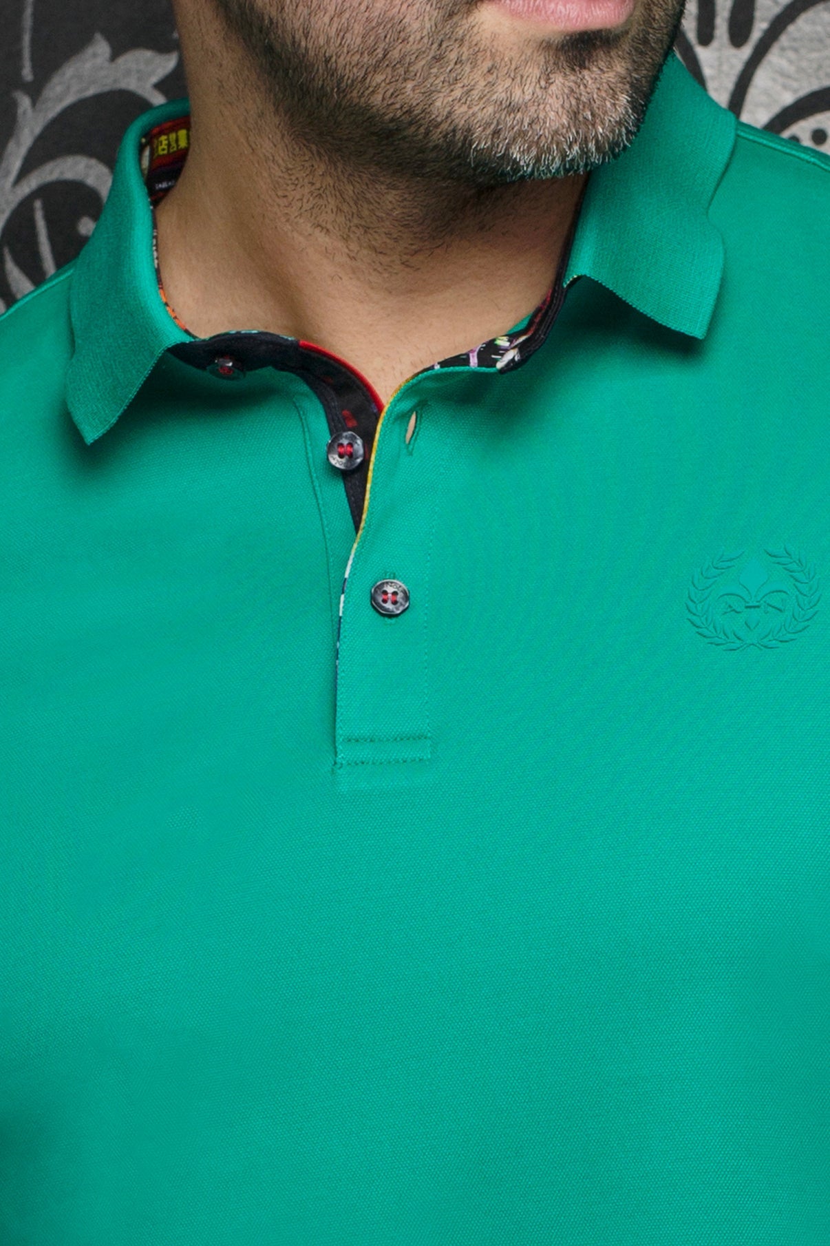 Polo for men by Au Noir | EAGLE Kelly Green | Menshirt, complete inventory of the Au Noir brand