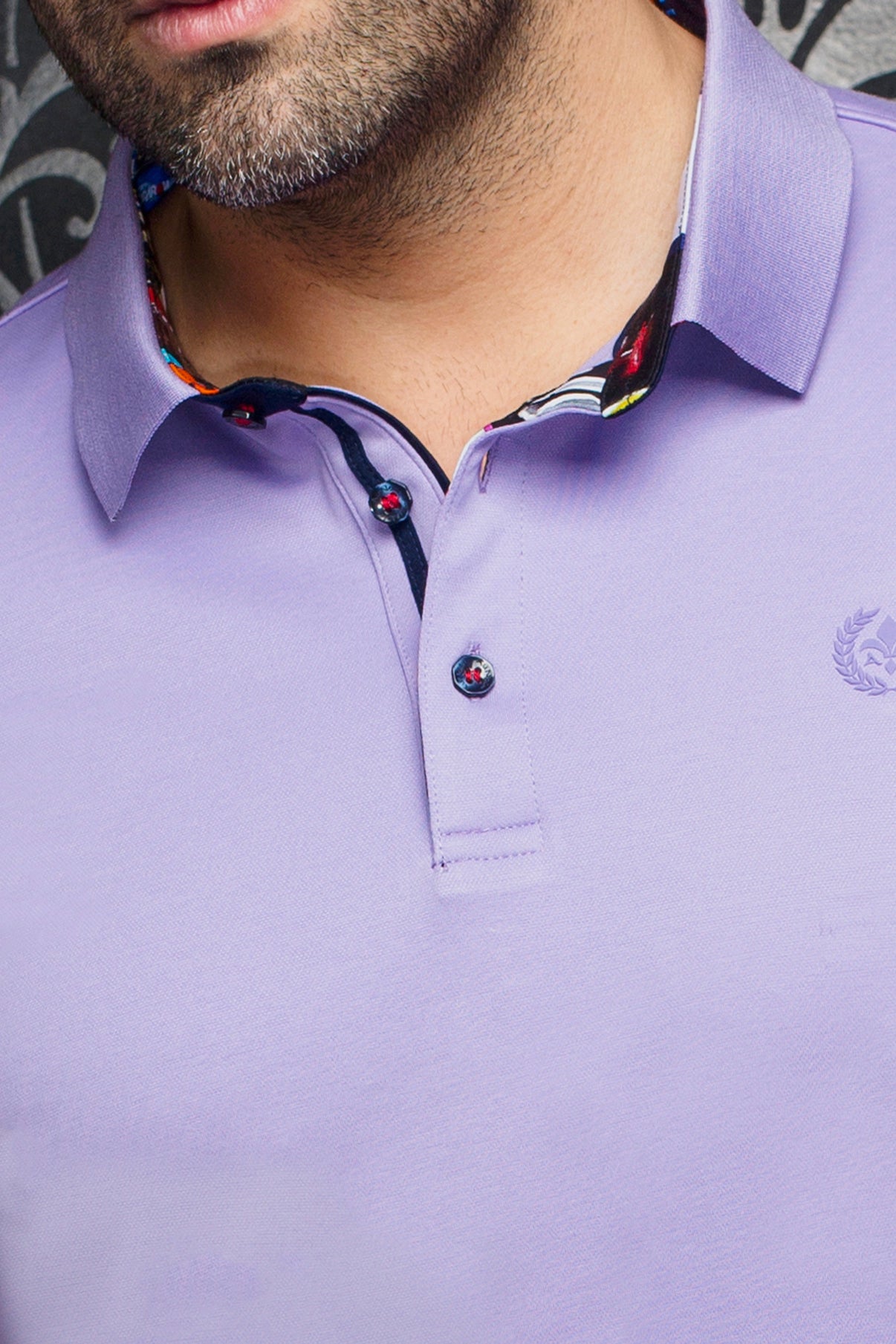 Polo for men by Au Noir | EAGLE Lavender | Menshirt, complete inventory of the Au Noir brand