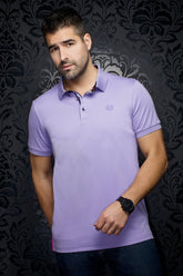 Polo for men by Au Noir | EAGLE Lavender | Menshirt, complete inventory of the Au Noir brand