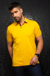 Polo for men by Au Noir | EAGLE Yellow | Menshirt, fashion clothing for men & women