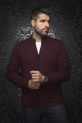 Merino wool Vest for men by Au Noir | ESTEBAN_FZ Burgundy | Menshirt, complete inventory of the Au Noir brand
