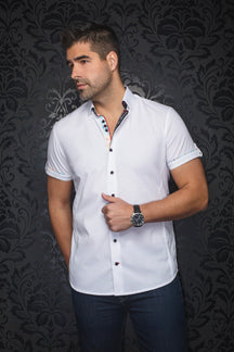 Short sleeve shirt for men by Au Noir | FAJARDO(SS) White | Menshirt, complete inventory of the Au Noir brand