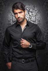 Long sleeve shirt Au Noir - FERRE Black - Menshirt