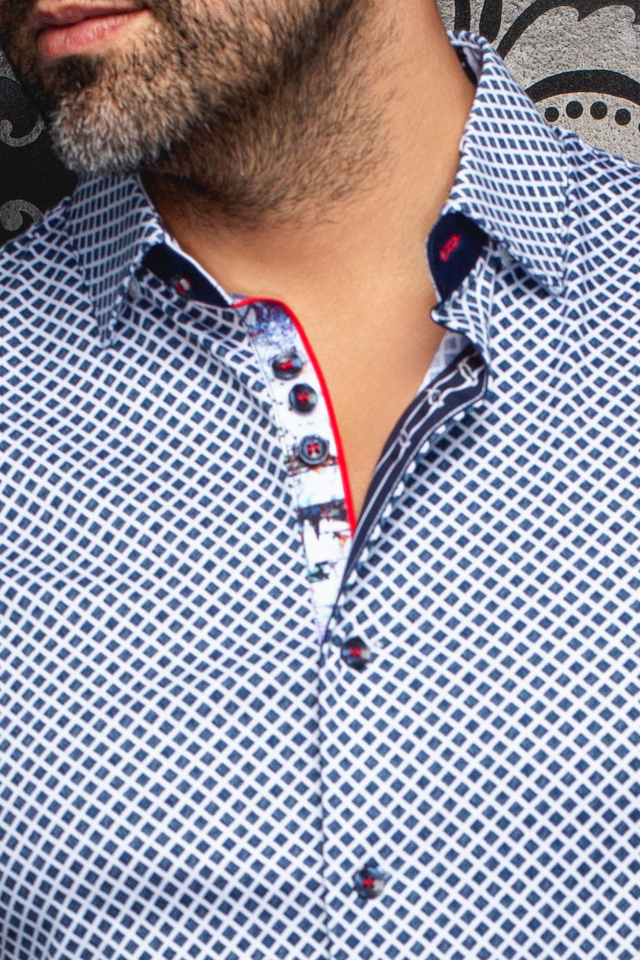 Chemise manches longues en Knit pour homme par Au Noir | FIERO Blanc Marine | Machemise.ca, inventaire complet de la marque Au Noir