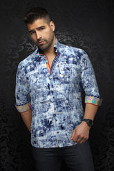 Knit long sleeve shirt for men by Au Noir | GOMERA Indigo | Menshirt.com, complete inventory of the Au Noir brand