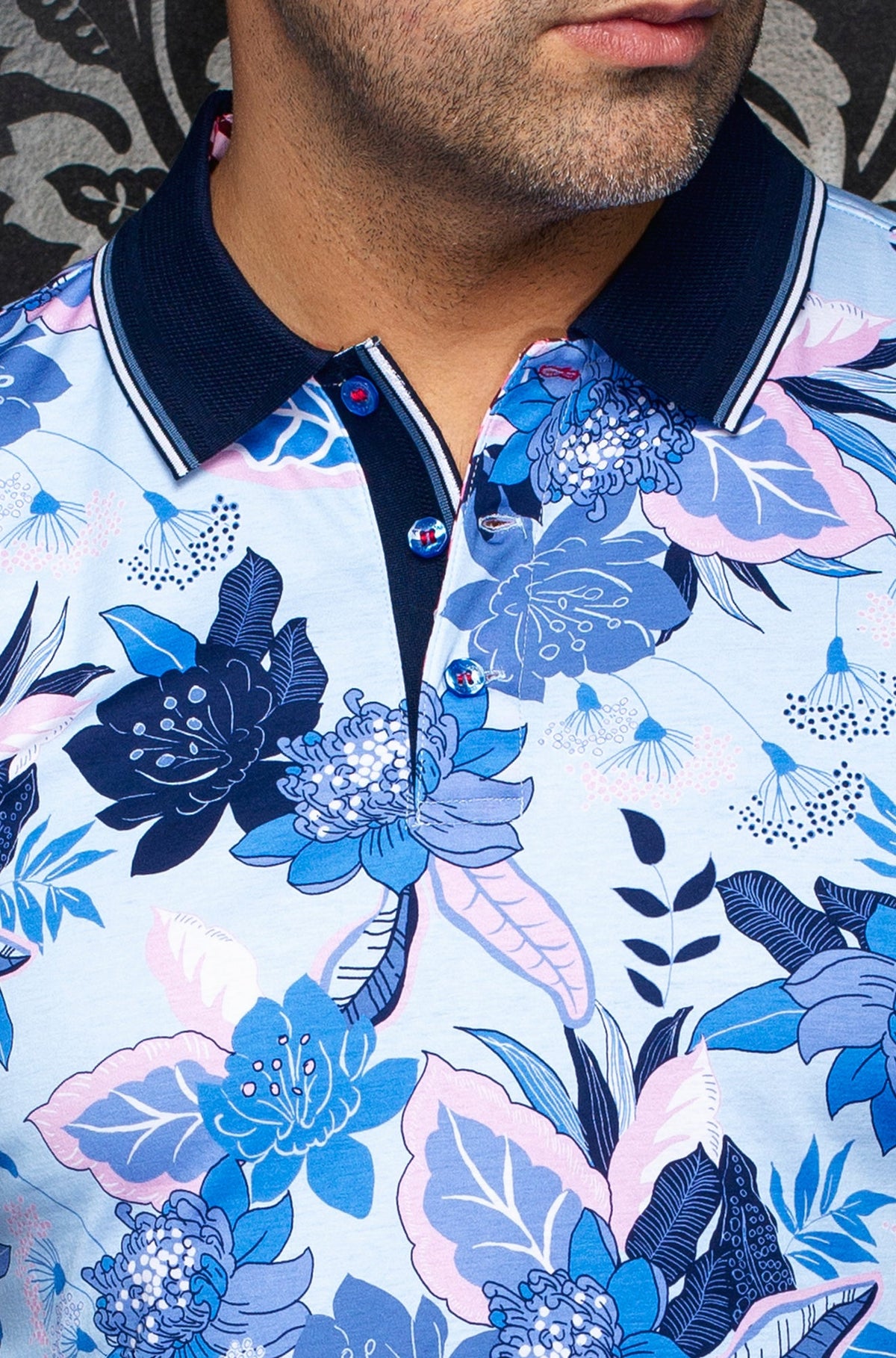 Polo pour homme par Au Noir | HIVA Bleu Pâle | Machemise.ca, inventaire complet de la marque Au Noir