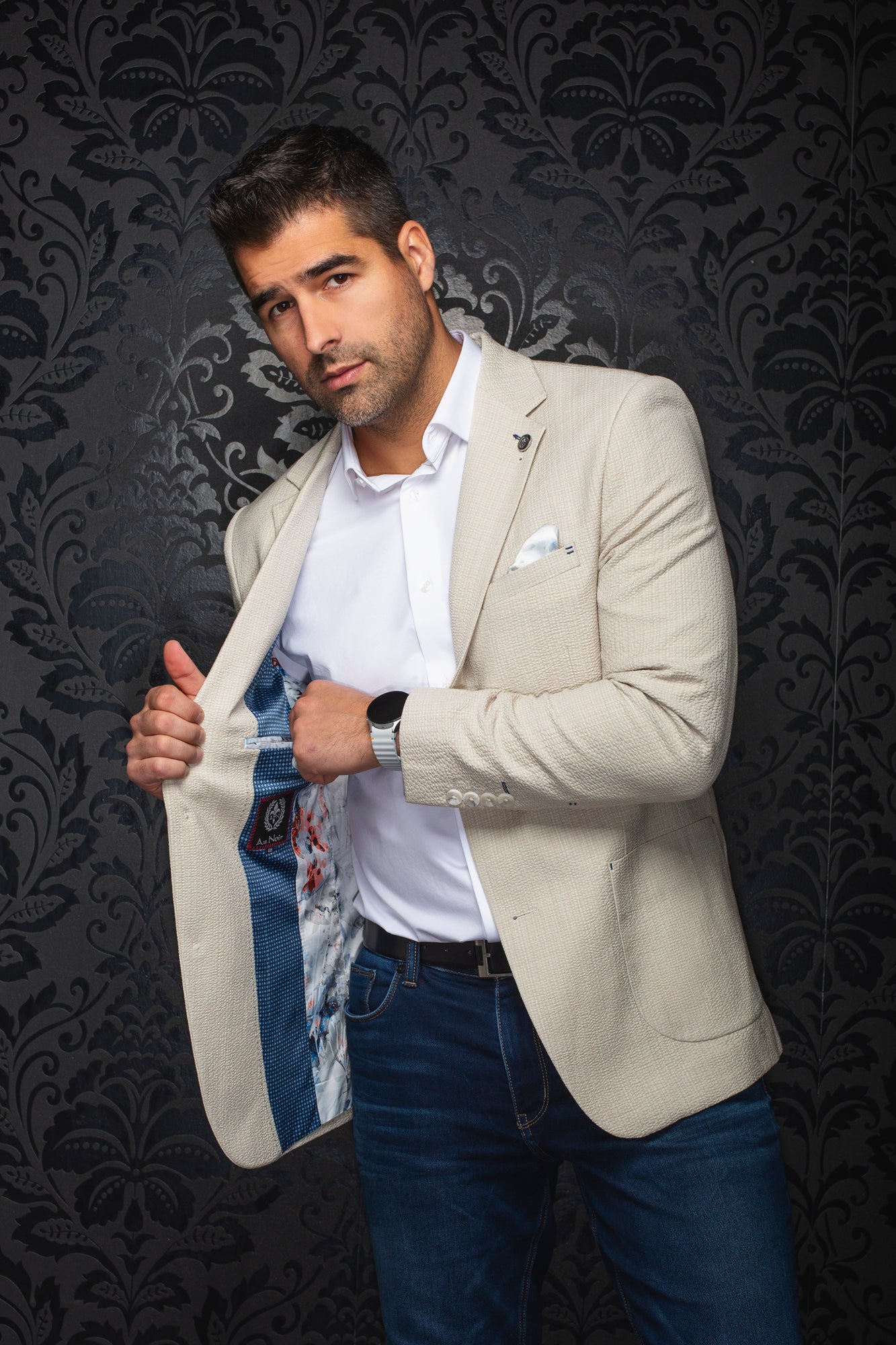 Veston pour homme par Au Noir | JACE Beige | Machemise.ca, inventaire complet de la marque Au Noir