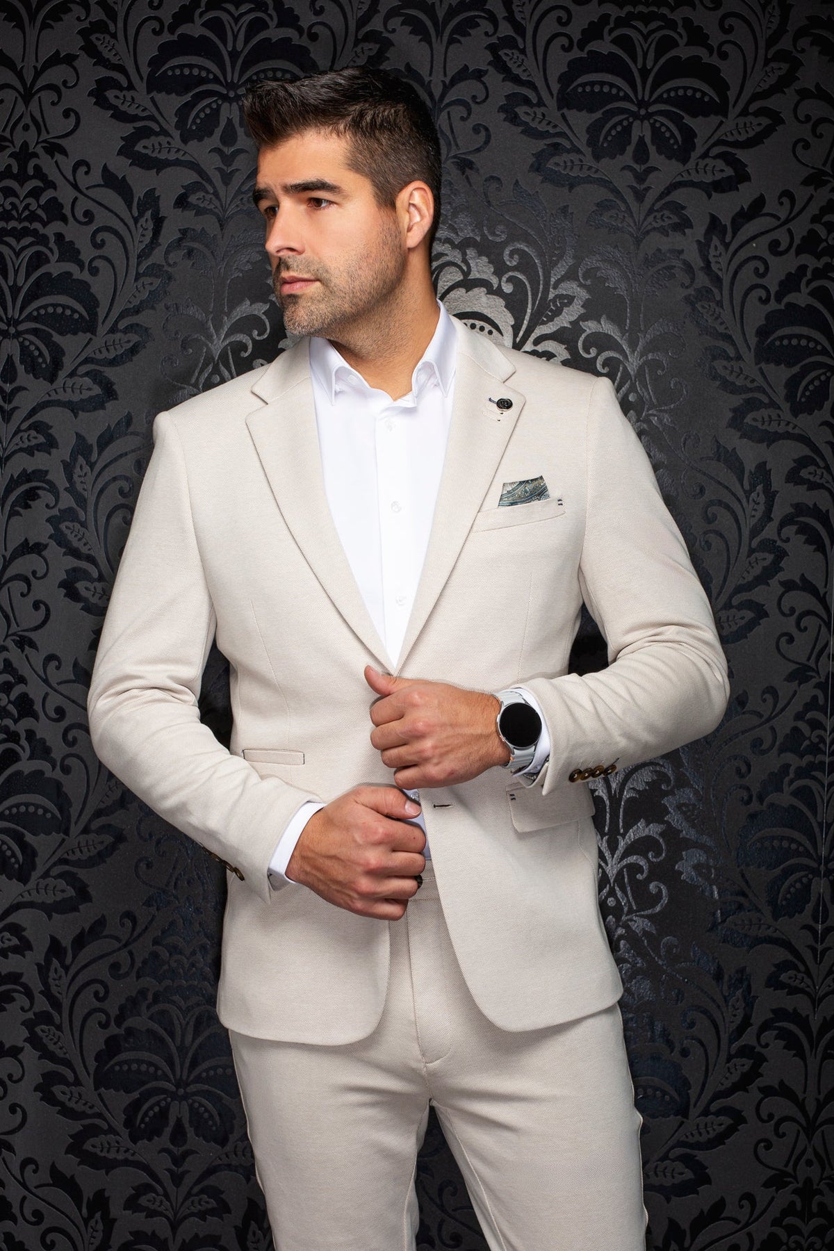 Veston pour homme par Au Noir | KAEL Beige | Machemise.ca, inventaire complet de la marque Au Noir