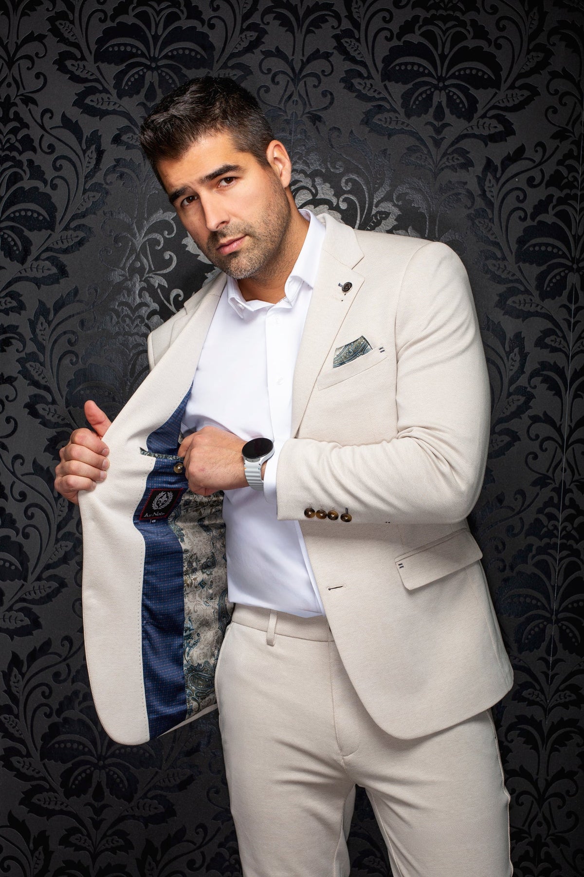 Veston pour homme par Au Noir | KAEL Beige | Machemise.ca, inventaire complet de la marque Au Noir