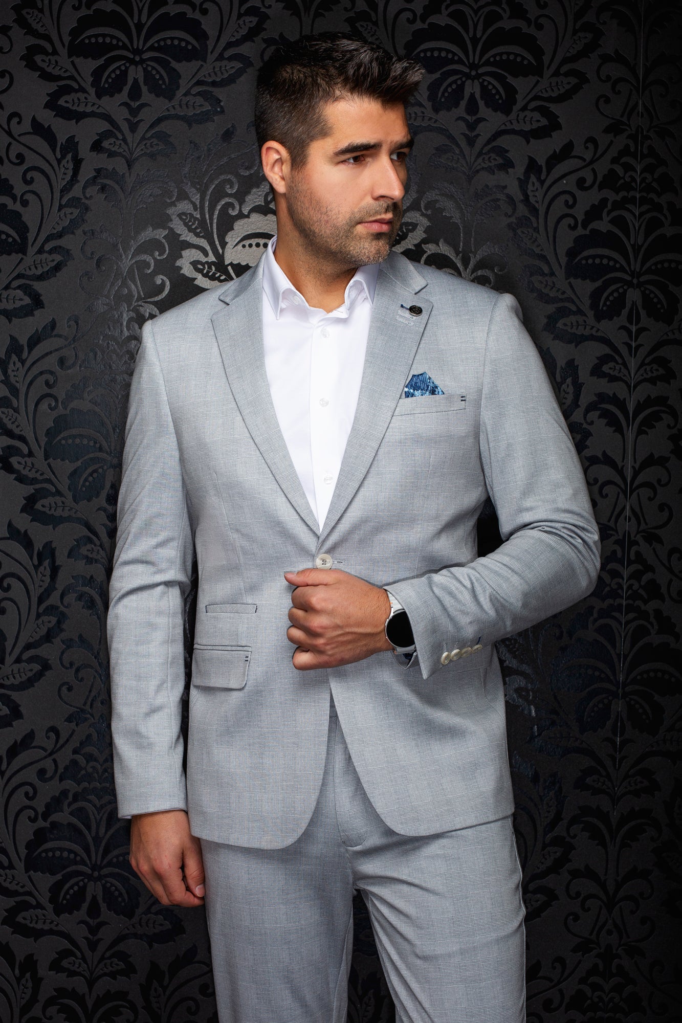 Veston pour homme par Au Noir | LIAM Gris | Machemise.ca, inventaire complet de la marque Au Noir