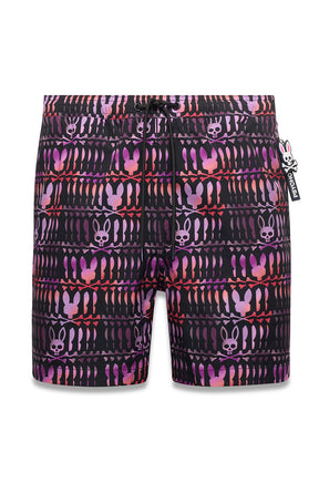 Psycho Bunny men's black swim shorts, product view