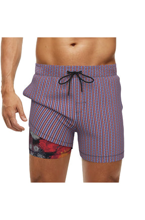 Swim shorts for men by Au Noir | MILLS Red | Menshirt, complete inventory of the Au Noir brand