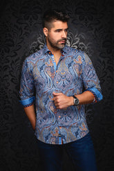 Knit long sleeve shirt for men by Au Noir | MISTWOOD Light Blue | Menshirt, complete inventory of the Au Noir brand