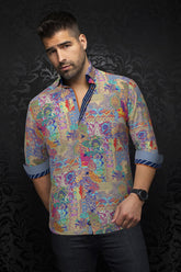 Long sleeve shirt for men by Au Noir | MOGADOR Multi | Menshirt.com, complete inventory of the Au Noir brand