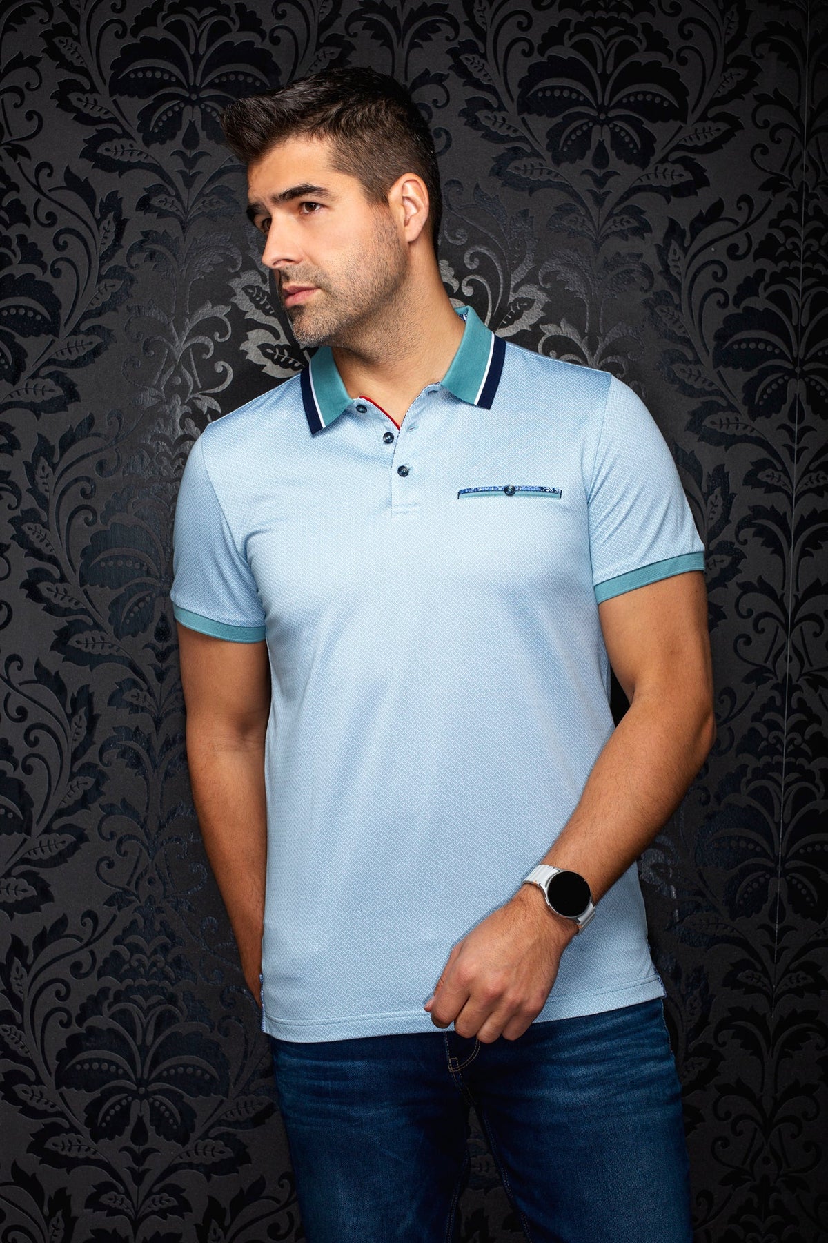 Polo pour homme par Au Noir | MOJAVE Récif | Machemise.ca, inventaire complet de la marque Au Noir