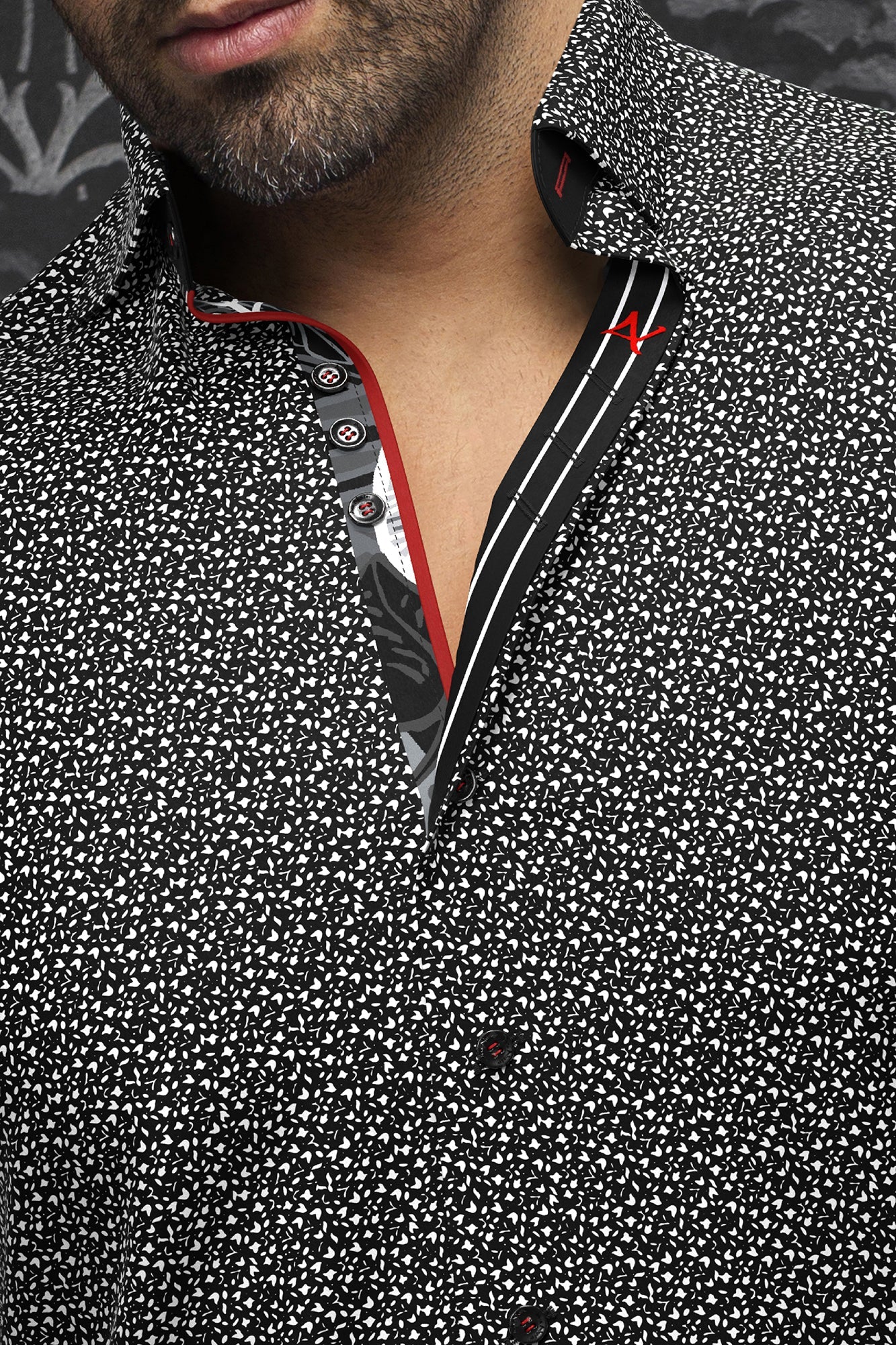 Long sleeve shirt for men by Au Noir | MOZI Black | Menshirt, complete inventory of the Au Noir brand