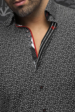 Long sleeve shirt for men by Au Noir | MOZI Black | Menshirt, complete inventory of the Au Noir brand