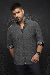 Long sleeve shirt for men by Au Noir | MOZI Black | Menshirt, complete inventory of the Au Noir brand