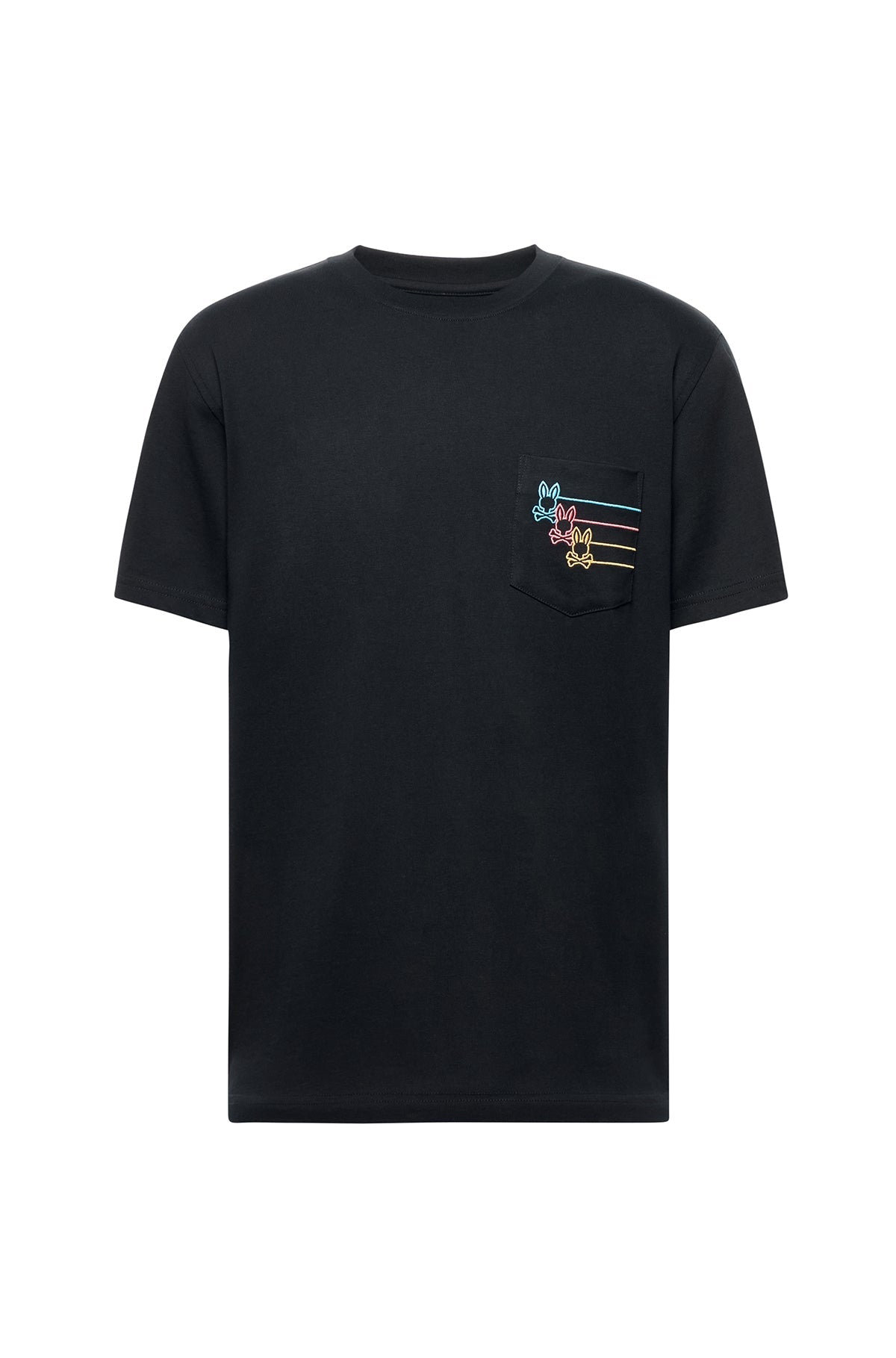 T-shirt à poche brodée pour homme par Psycho Bunny | MT0200020 Noir | Machemise.ca, vêtements mode pour hommes
