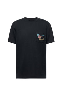 T-shirt à poche brodée pour homme par Psycho Bunny | MT0200020 Noir | Machemise.ca, vêtements mode pour hommes