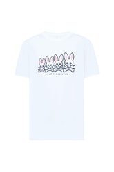 T-shirt à motif lapin dégradé pour homme par Psycho Bunny | MT0200029 Blanc | Machemise.ca, vêtements mode pour hommes