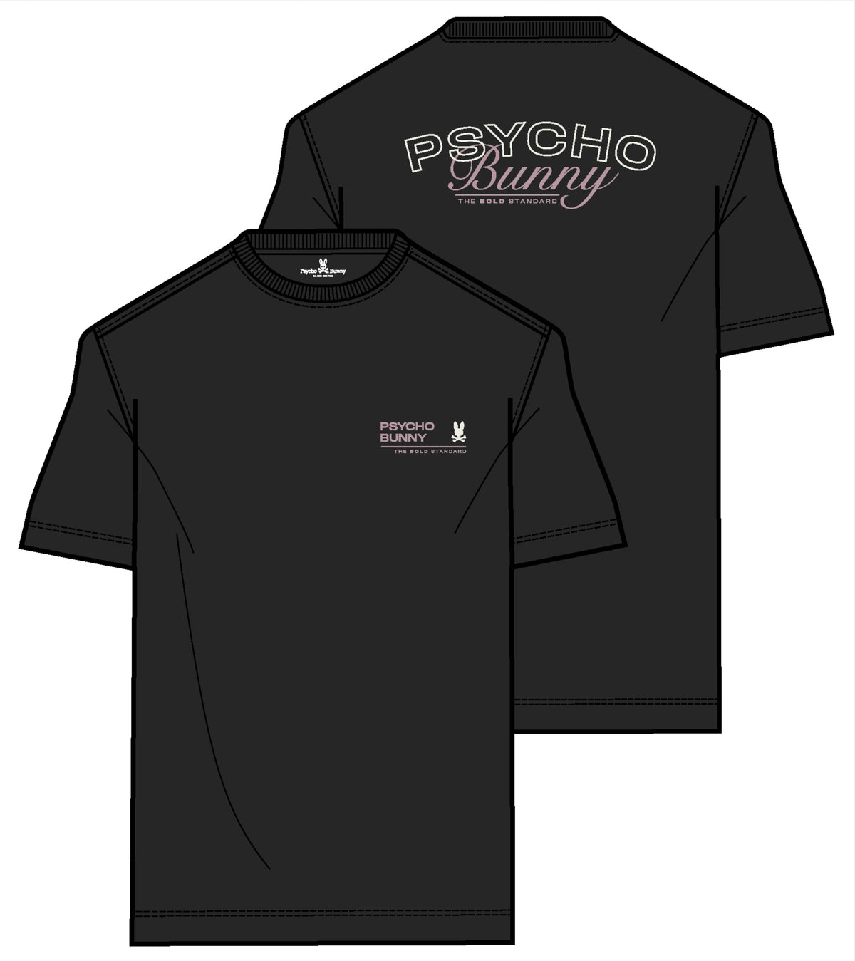 T-Shirt pour homme par Psycho Bunny | MT0200064 Noir | Machemise.ca, vêtements mode pour hommes
