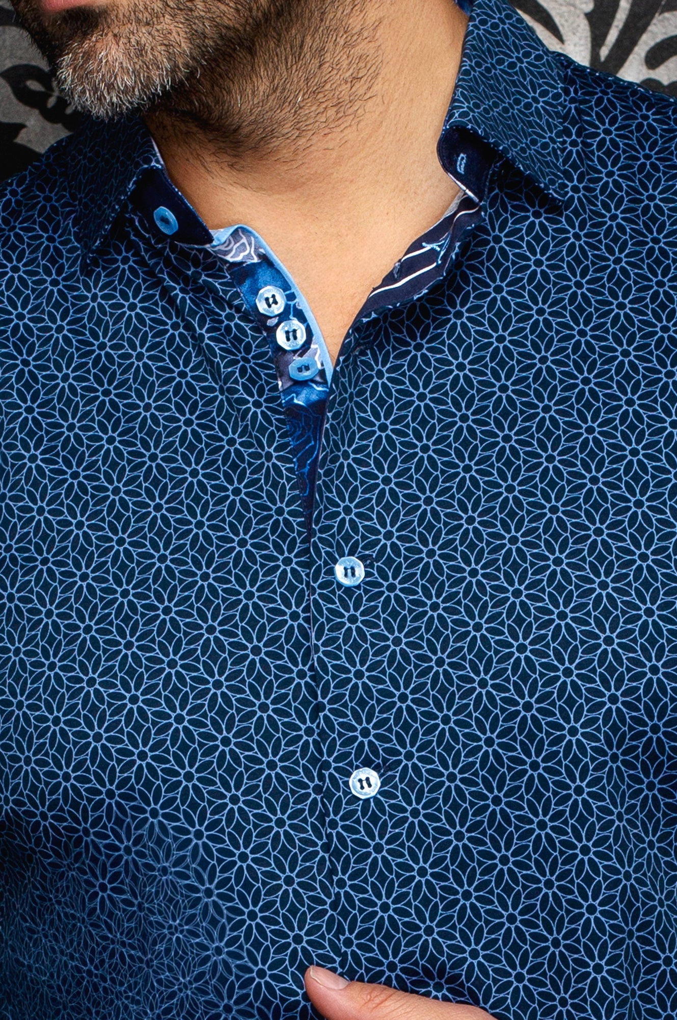 Chemise manches longues en Knit extensible pour homme par Au Noir | NELUMBO Marine | Machemise.ca, inventaire complet de la marque Au Noir