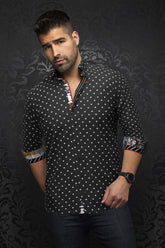 Long sleeve shirt for men by Au Noir | NEUMANN Black Slate | Menshirt, complete inventory of the Au Noir brand